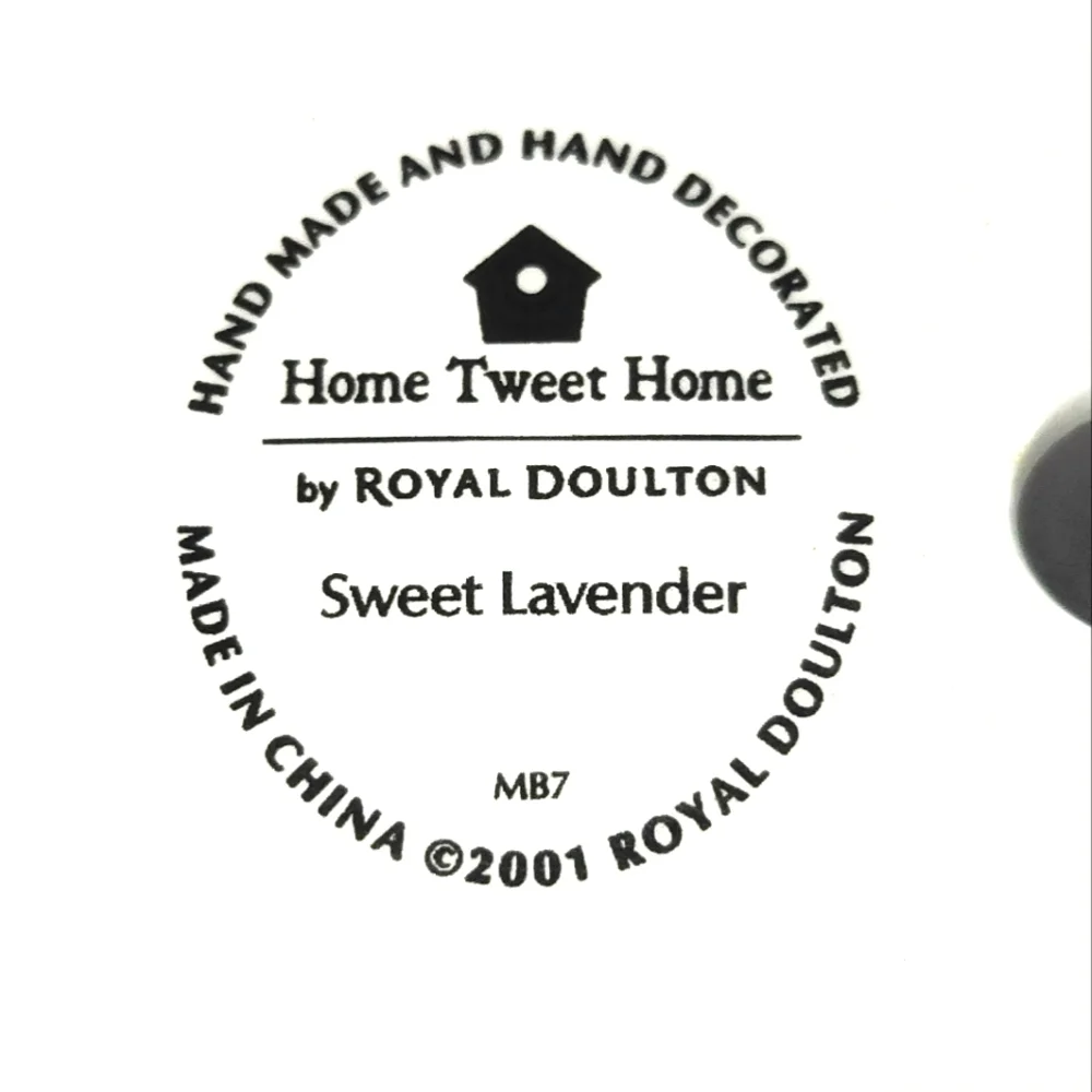 Royal Doulton Vintage 2001 Home Tweet Home‎ Sweet Lavender Ceramic Birdhouse